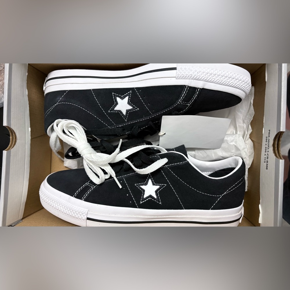 Converse One Star Low Top Sneakers in Black and White